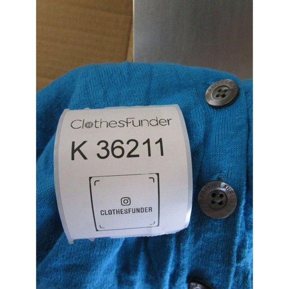 Ralph Lauren Sport Sweater Small Linen Cardigan Pony Logo Button Up - Picture 10 of 10